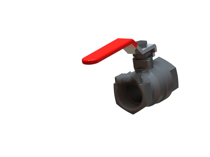 手动球阀3D模型