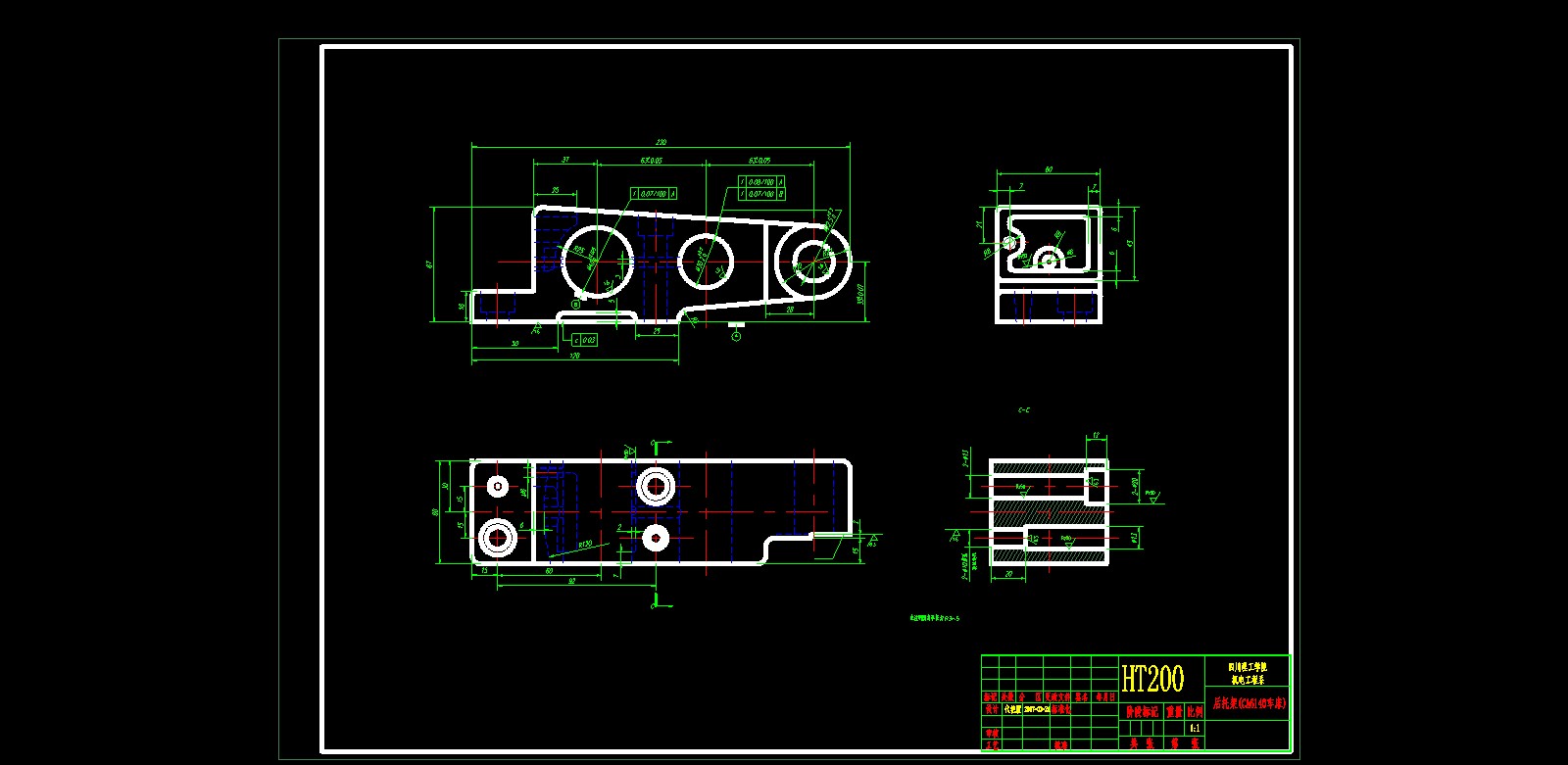 CA6140车床后拖架零件加工工艺及铣底面专用夹具设计