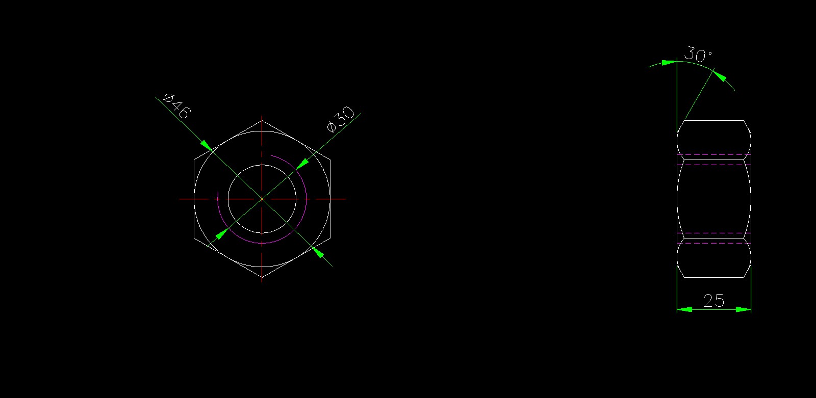 螺母-标准六角螺母（M30）