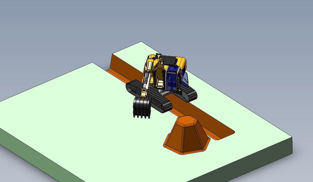 挖掘机sw模型