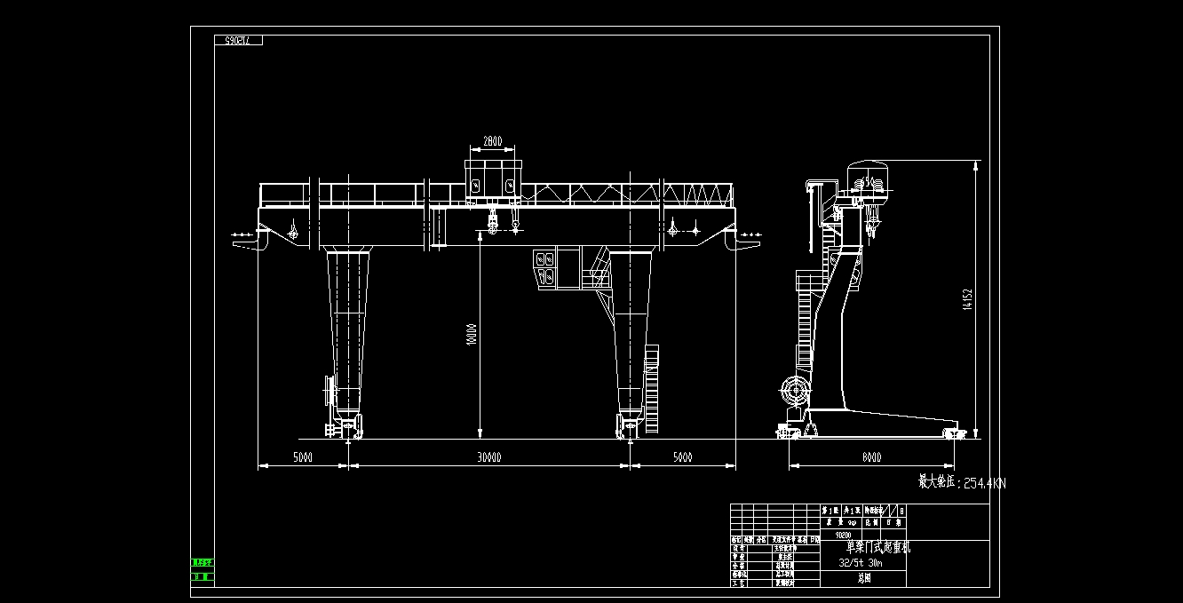 32吨L型门式起重机