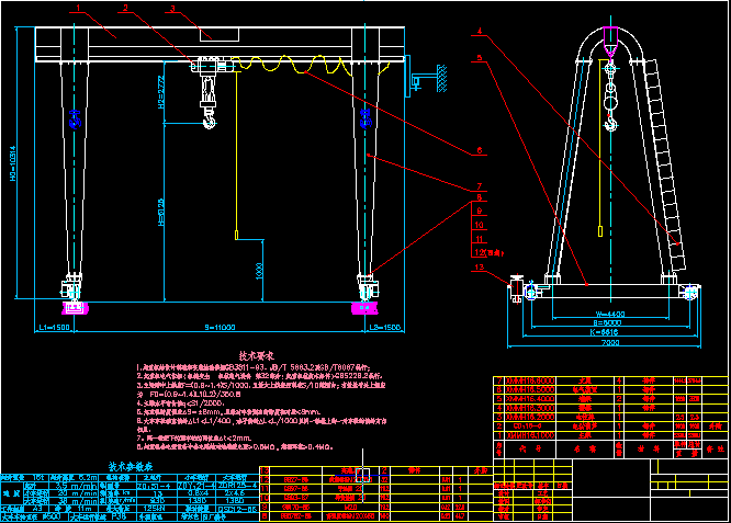 16吨葫芦门式起重机