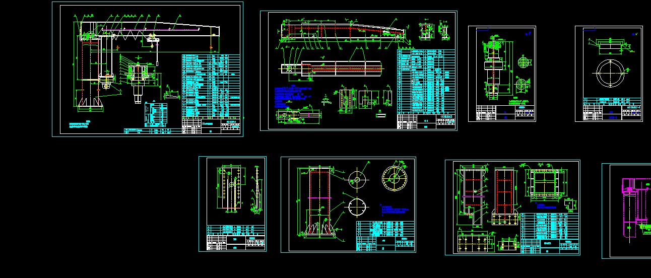 3t立柱式旋臂起重机全图