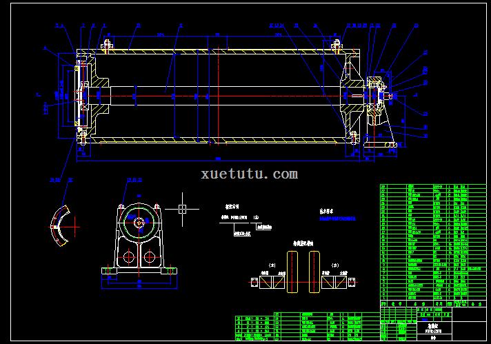 起重机用卷筒φ800x2000图纸