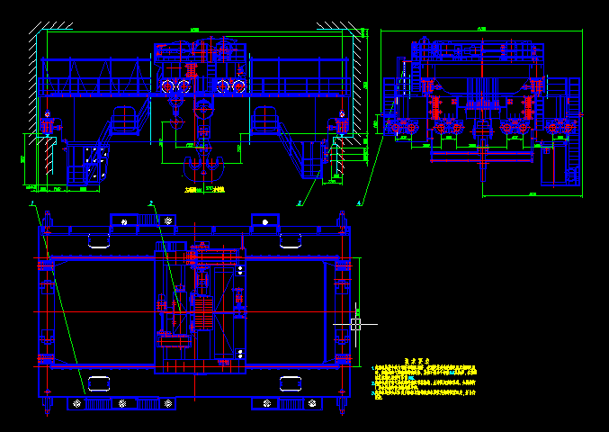 350t吊钩桥式起重机总图