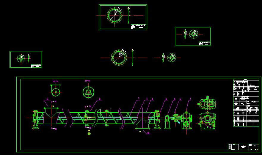 螺旋输送机装配图