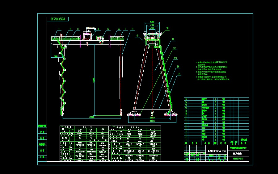 120T造船龙门起重机
