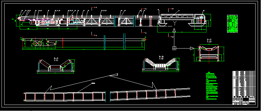 平面转弯带式输送机图纸