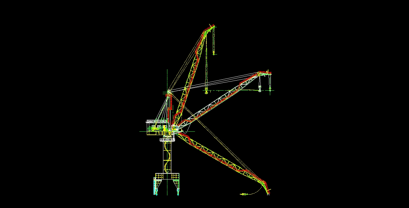 起重机外形位置图