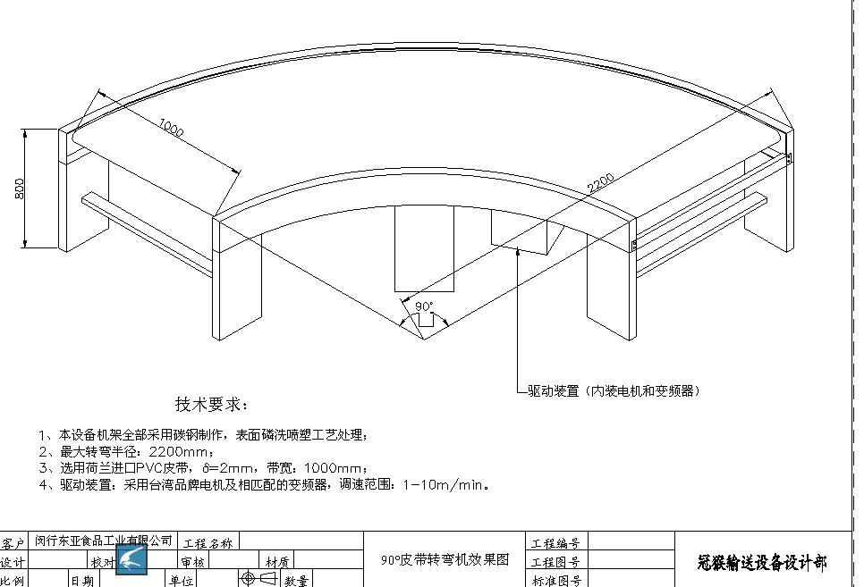 90皮带转弯输送机