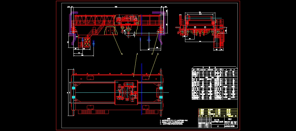 一种造船用起重机总图