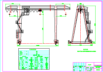 20电动葫芦门式起重机总图
