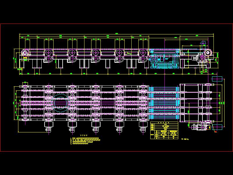 6x4.3t电极烧罐链式输送机总图