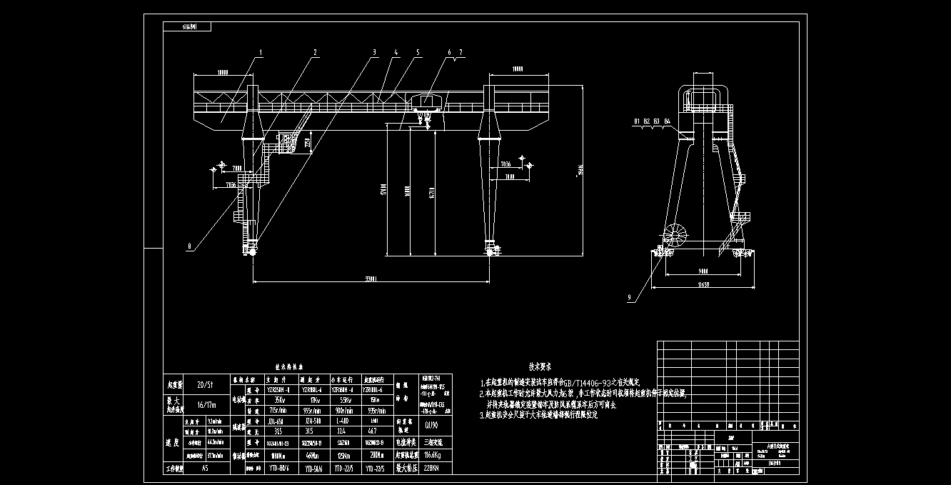 5x33M龙门起重机