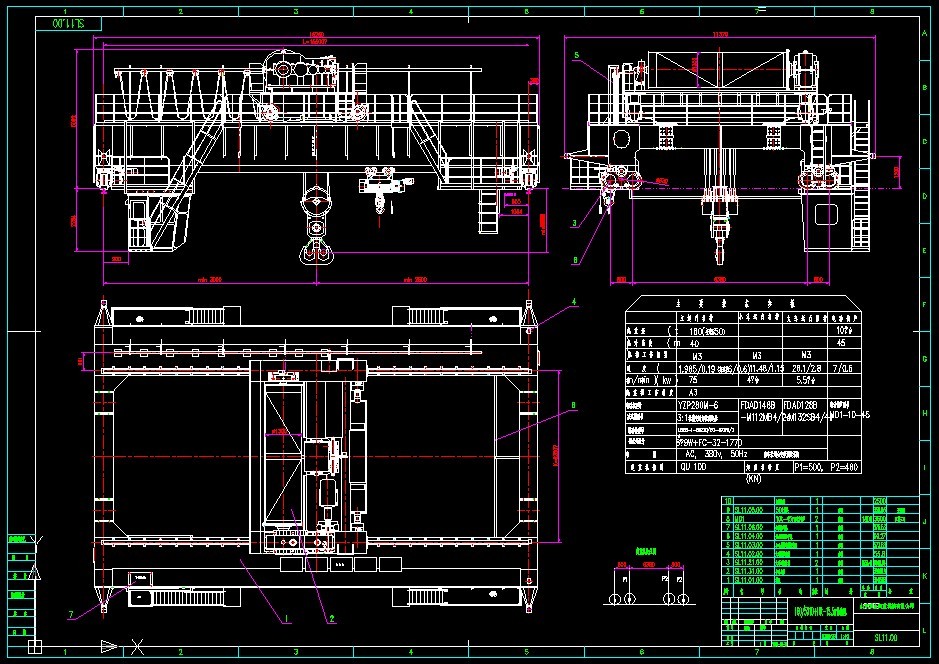 160t桥式起重机总图