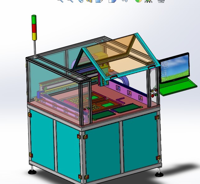 IC全自动烧录机（带贴片贴装等功能）3D模型（2）