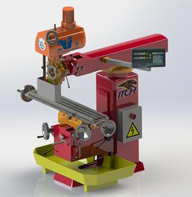 立式磨床3D模型