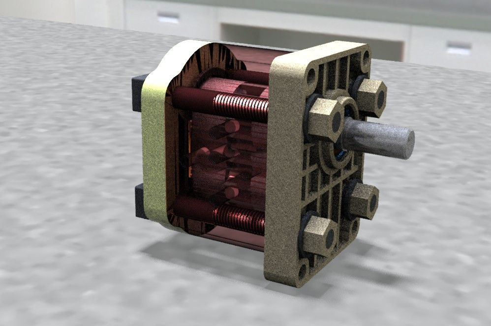 齿轮油泵组3D模型