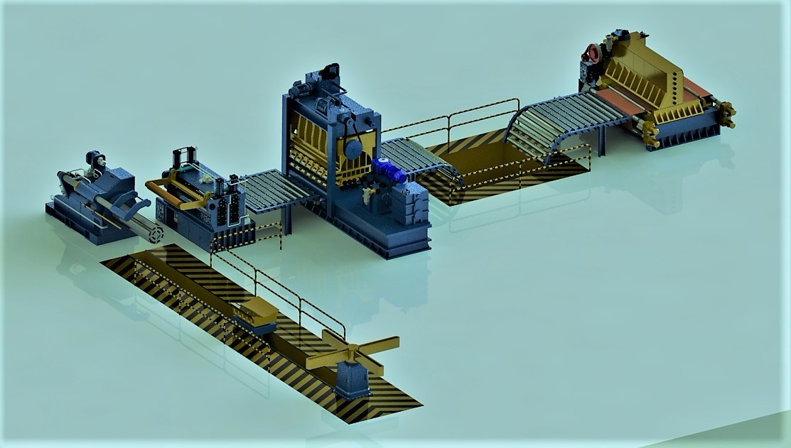大型钢生产加工线设备3D模型