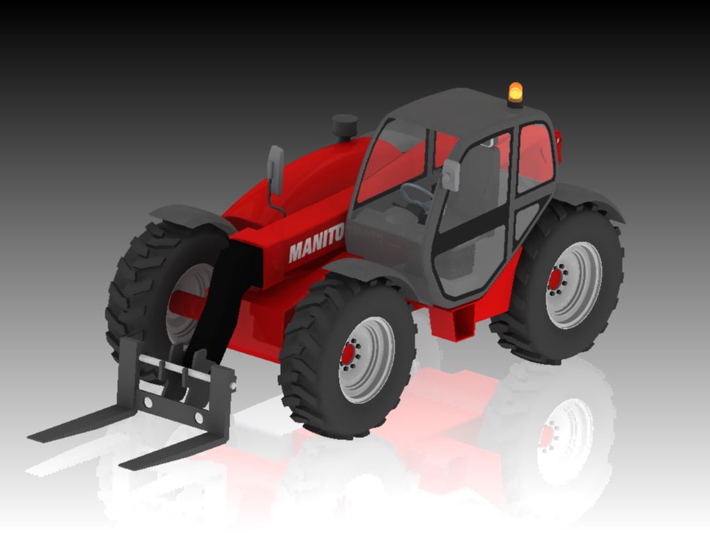 曼尼通叉车外形模型3D图纸3D模型