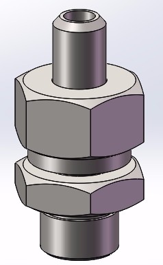 DN8直通式管接头3D模型