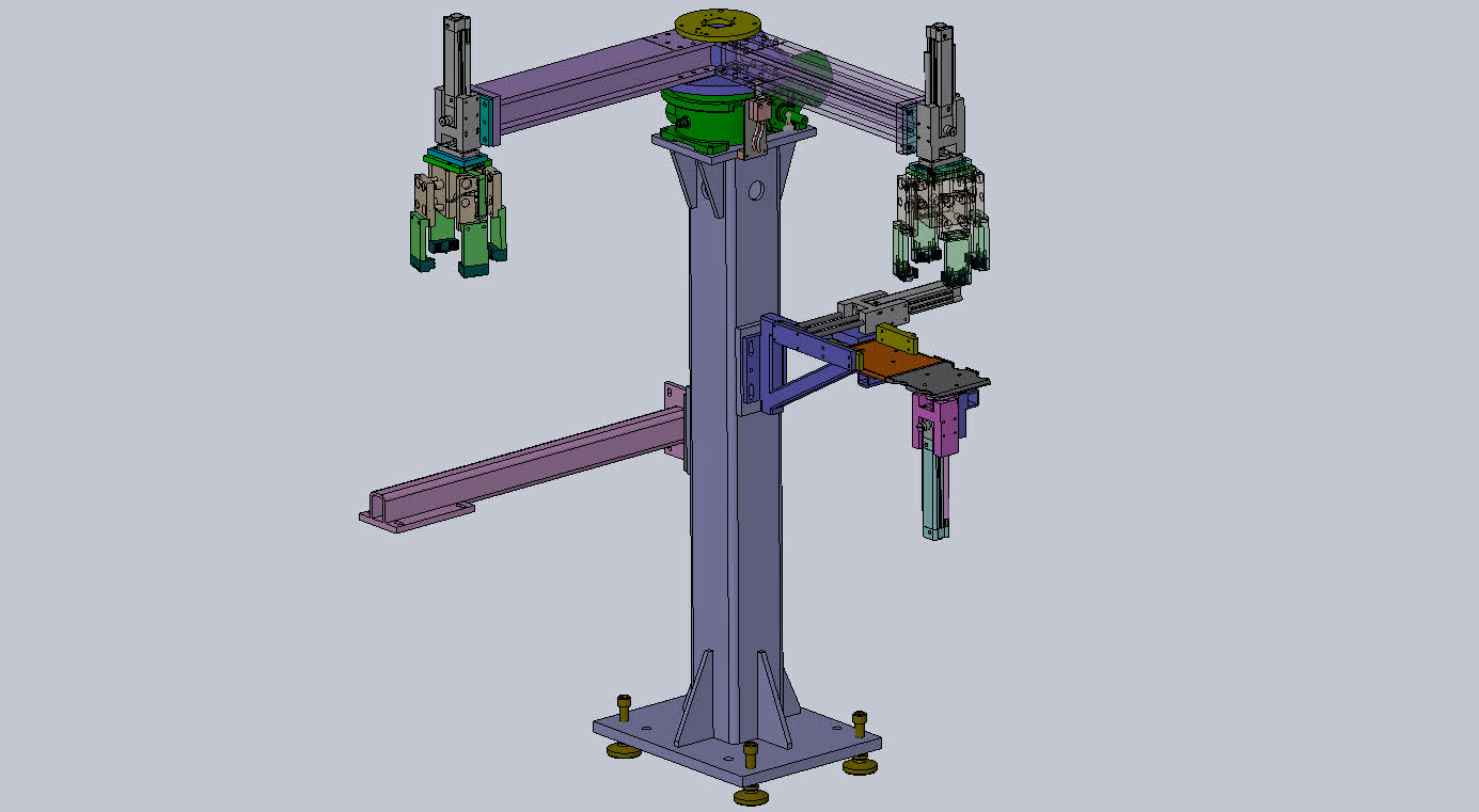 焊接机卸料抓取机械手3D模型（2）