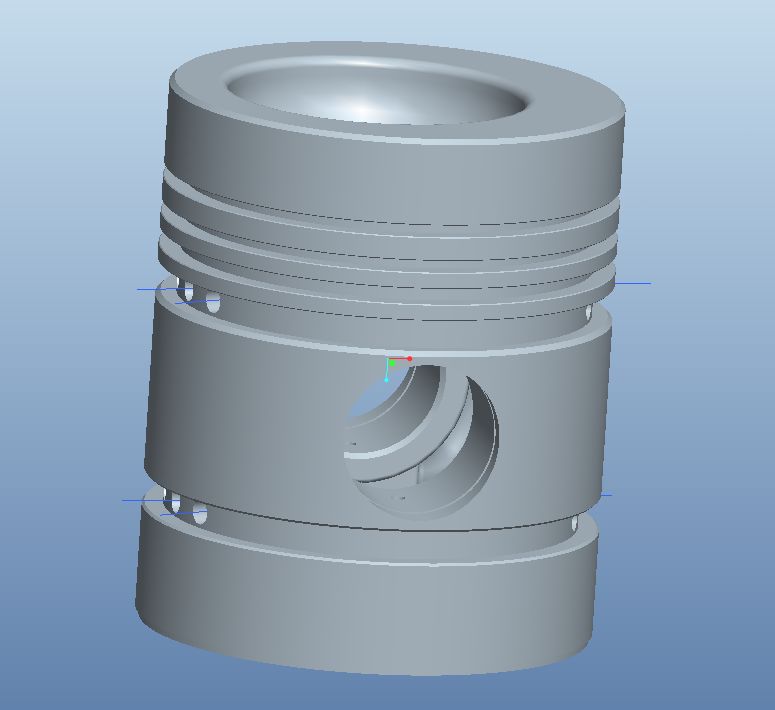 拖拉机发动机活塞3D模型