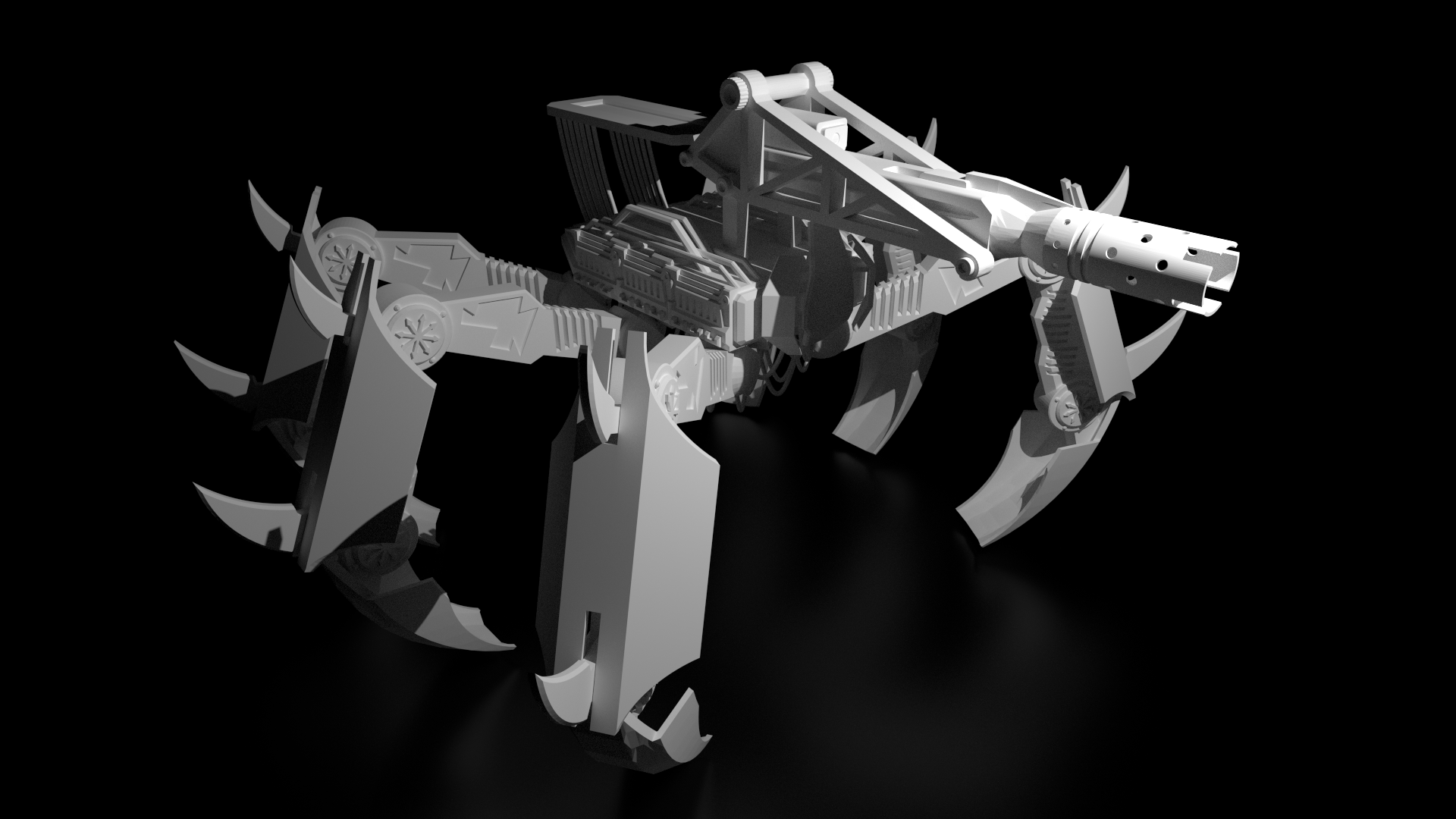 Stompy六足液压机器人结构3D图纸3D模型（3）