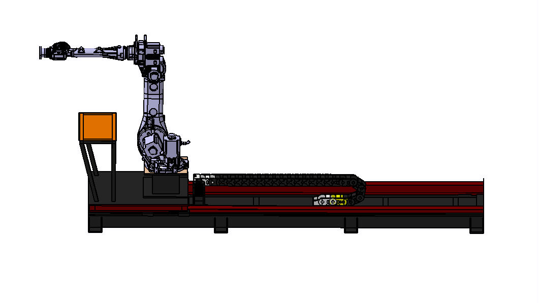 机器人行走轴和安川MH50机器人3D模型（3）