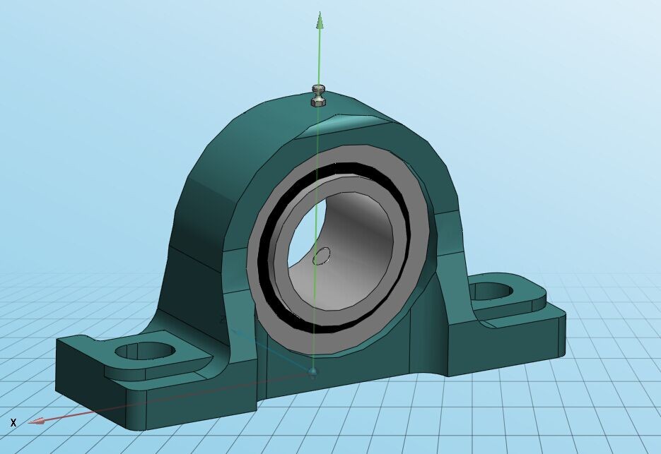 带座轴承UCP201-2103D模型（3）