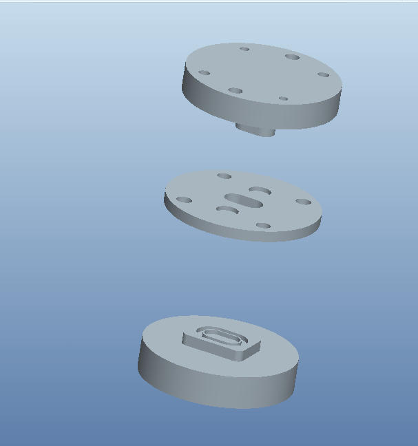 3套振动片模具.贴合成型3D模型