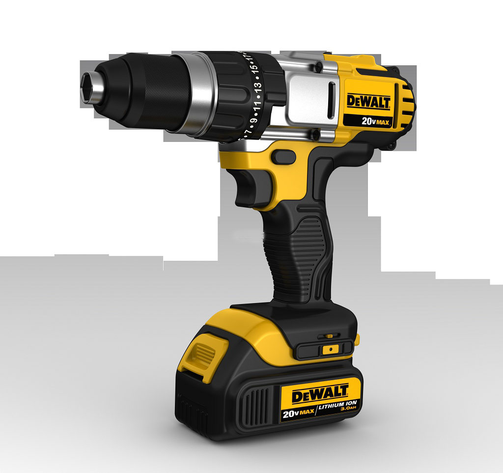 Dewalt 20V电钻3D模型