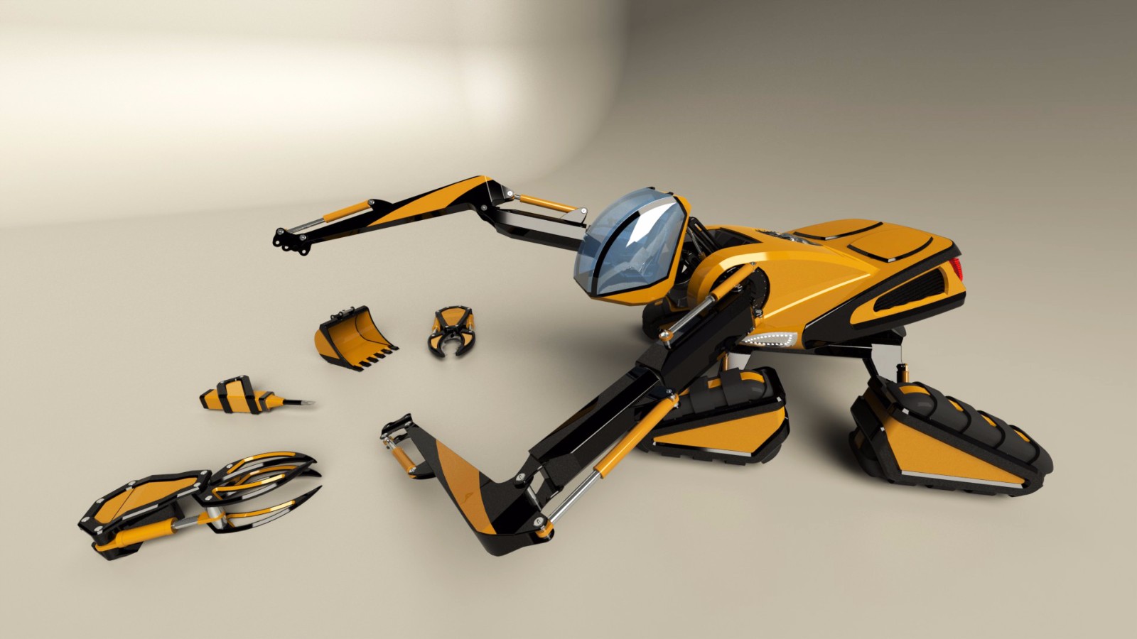 四足履带机器人3D图纸3D模型（3）