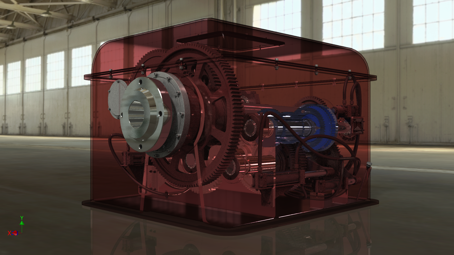 24级机床变速箱设计3D模型