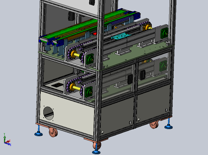 倍速链回流模块3D模型