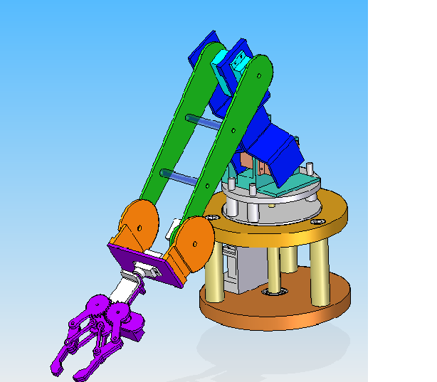 完整的机械臂图纸3D模型(2)