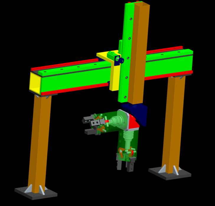 五自由度桁架机器人3D模型