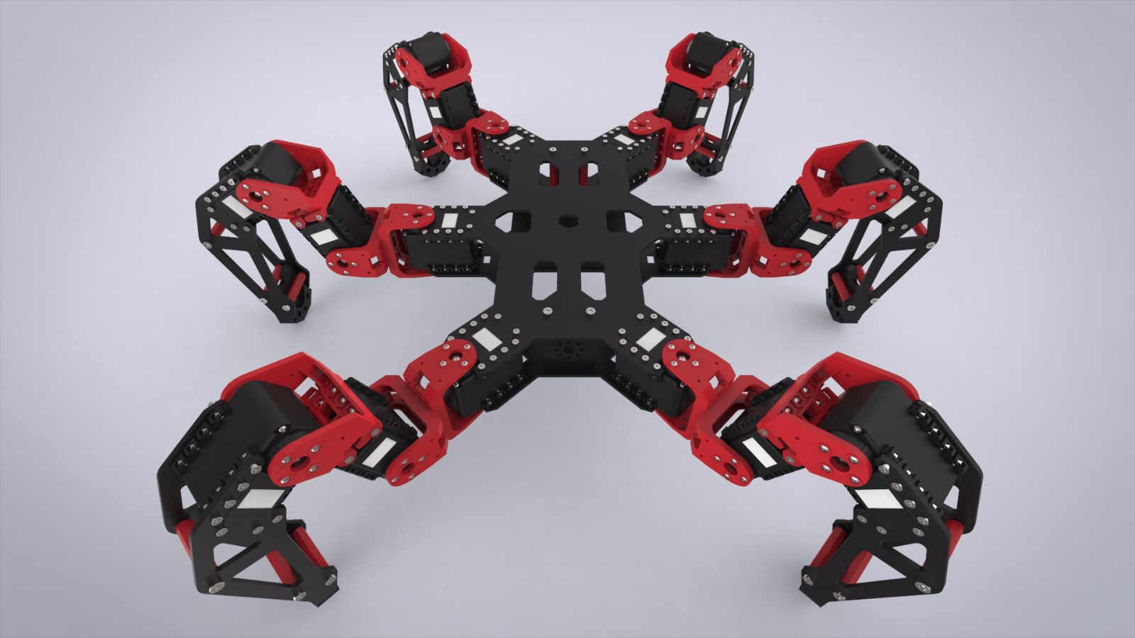 六爪爬行机器人机械结构3D图纸3D模型（3）