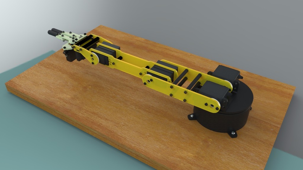 lynxmotion工业机械臂图纸3D模型(2)