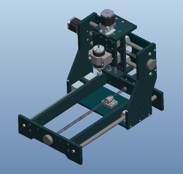 雕刻机总体设备3D模型(2)