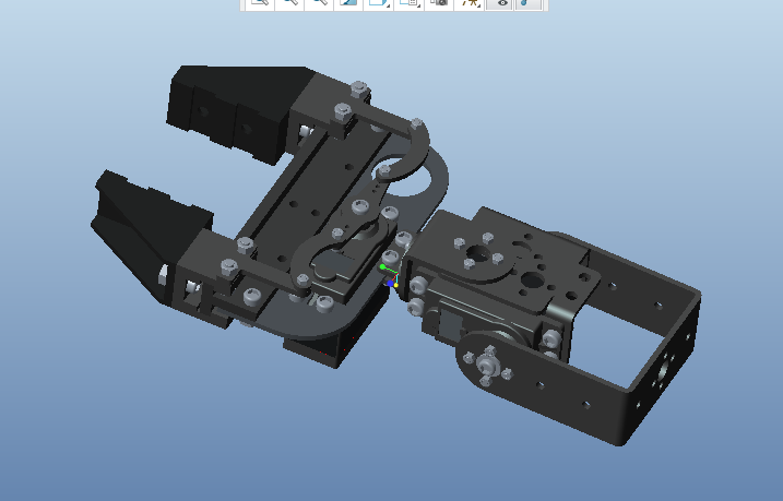 舵机机械手设计poe3D模型