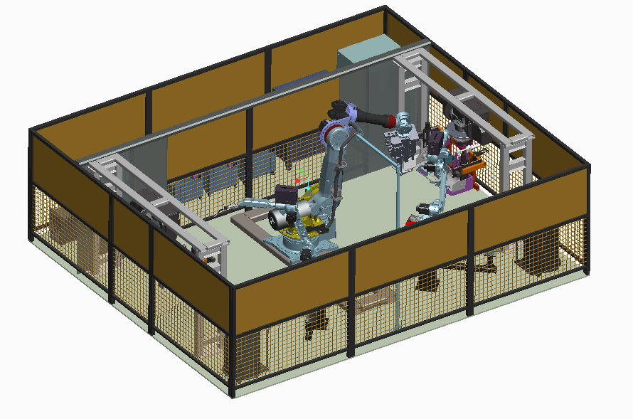 安川机器人焊接工作站3D模型