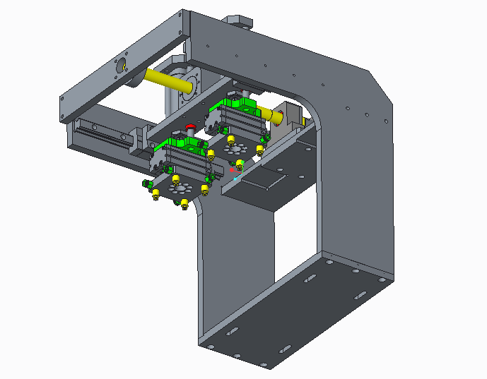 带旋转结构的丝杆机械手3D模型