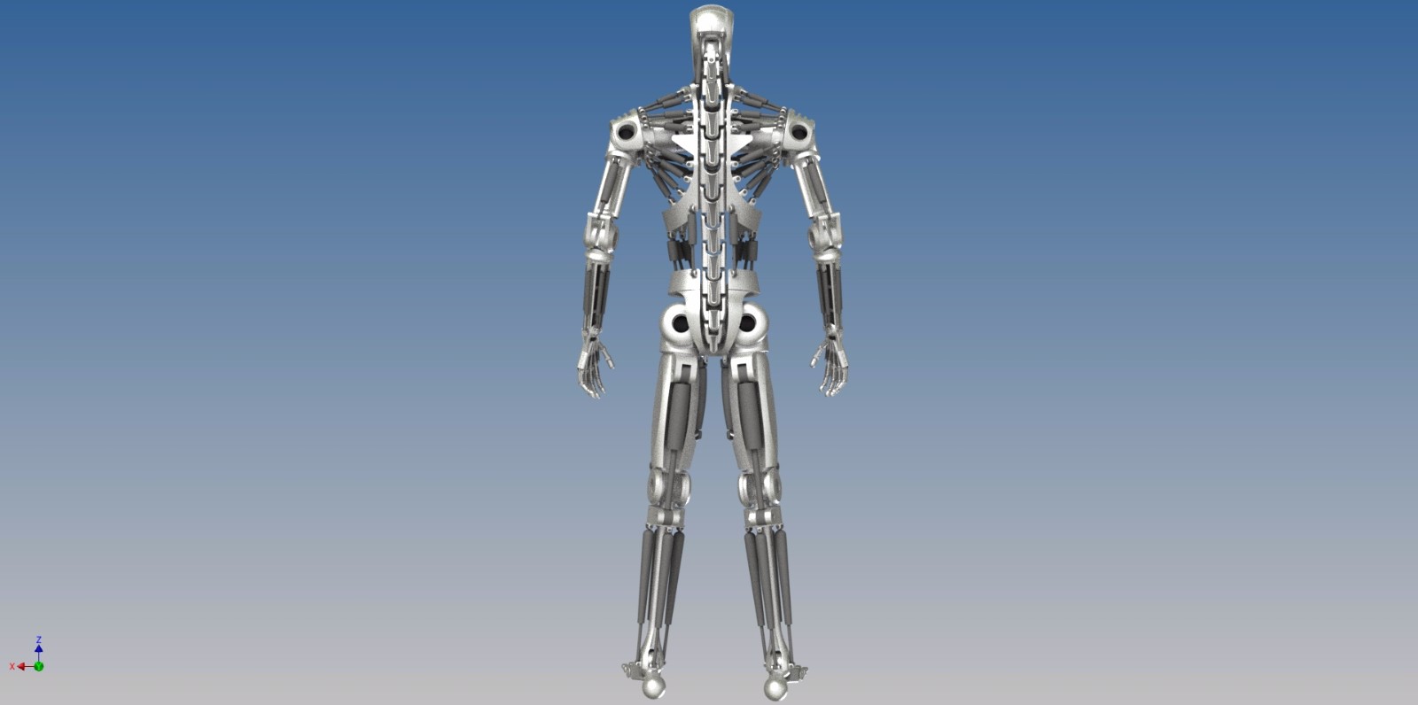 仿人形机器人骨架3D图纸3D模型（3）