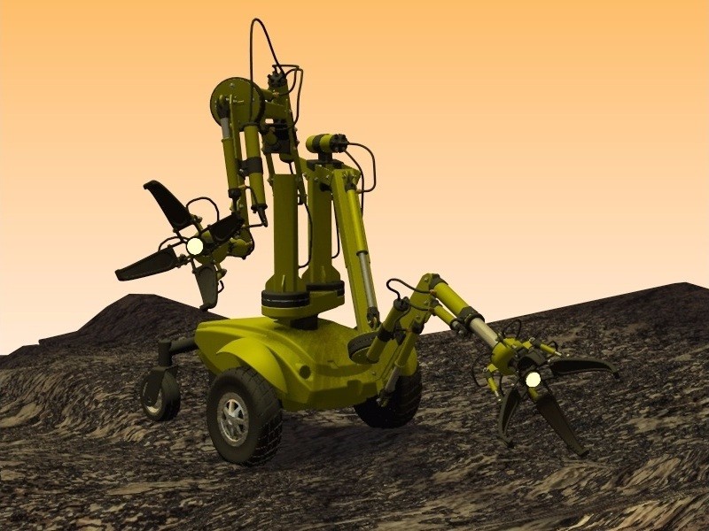 四爪机械臂机器人3D图纸3D模型（2）