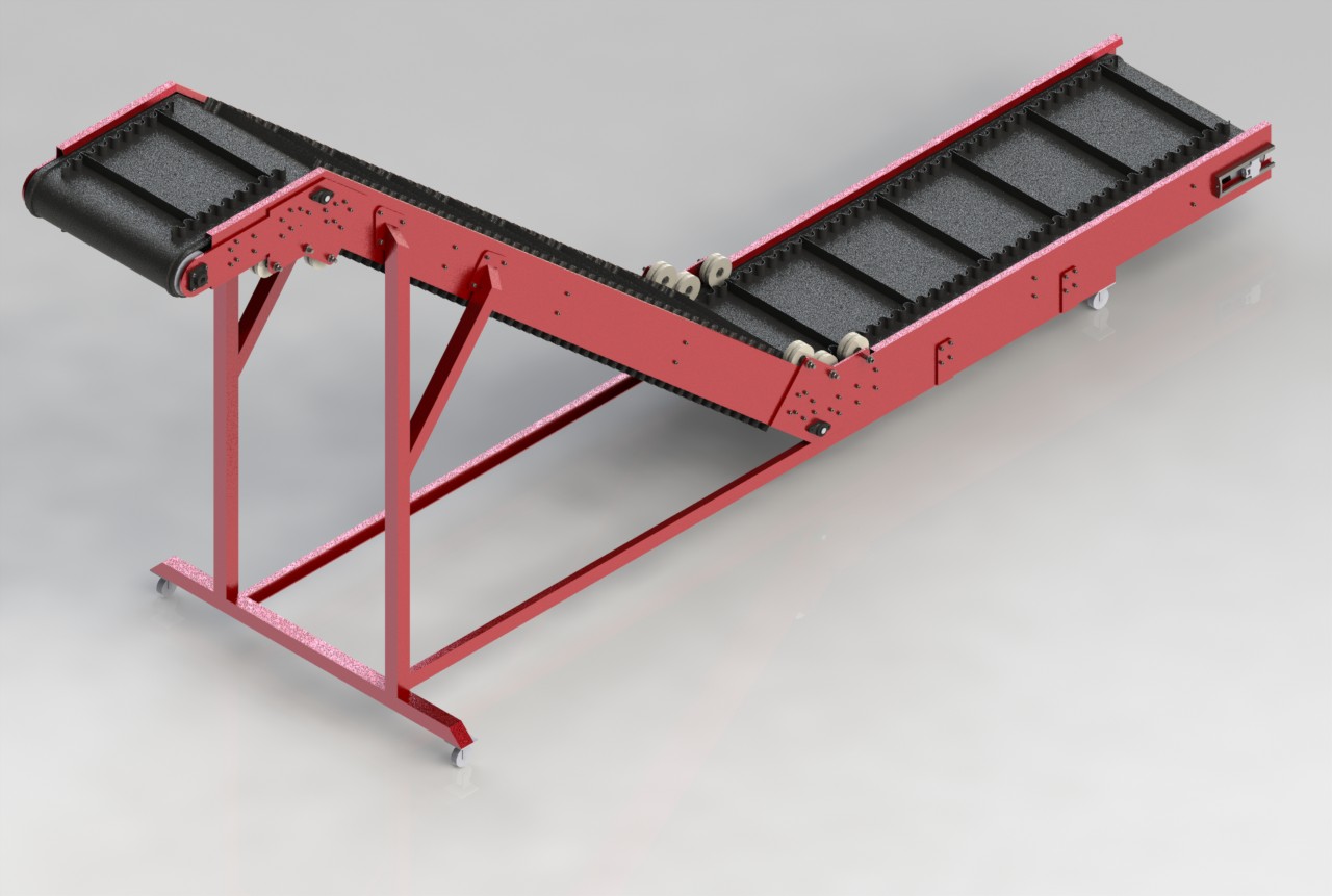 大倾角提升机模型设备3D模型