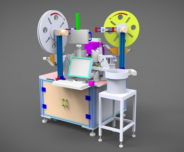 非标精密凸轮插针点焊检测一体机3D模型（2）