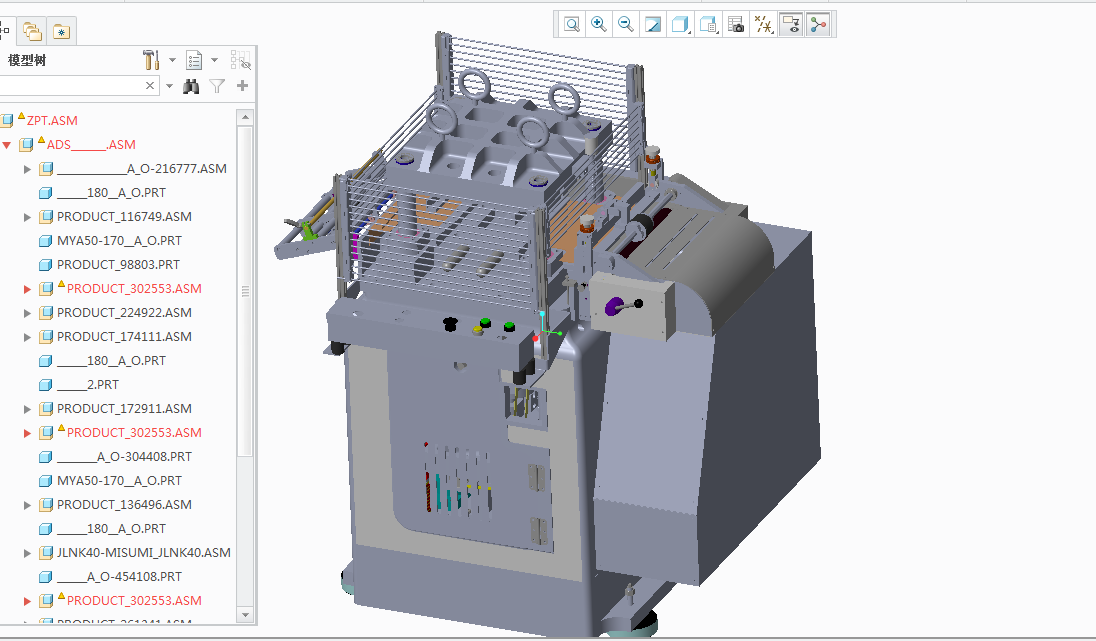 非标平板裁切机设备3D模型