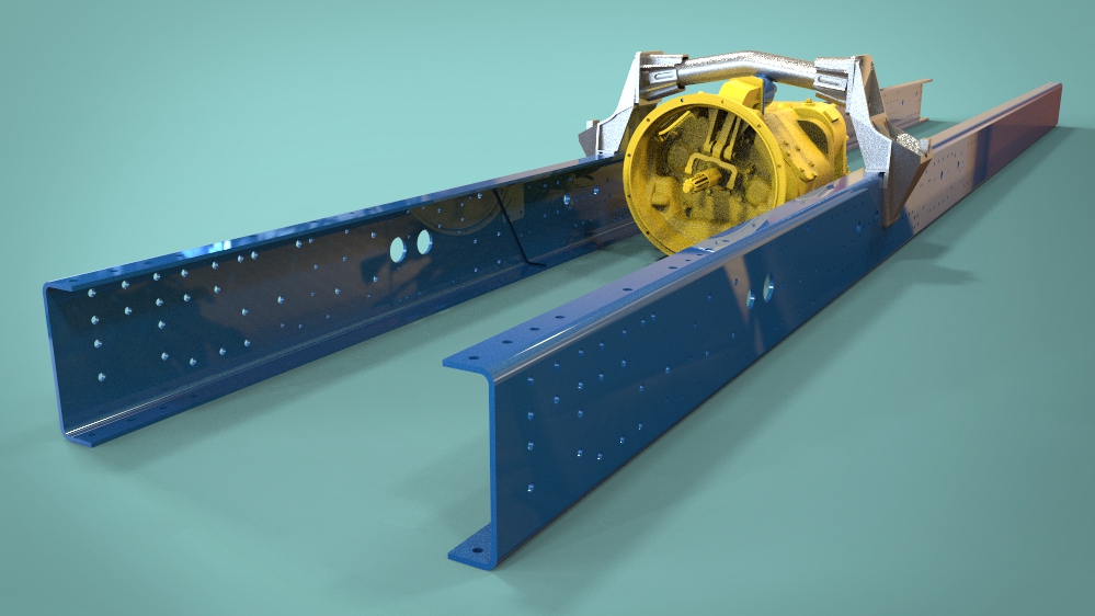 发动机支撑系统设备3D模型