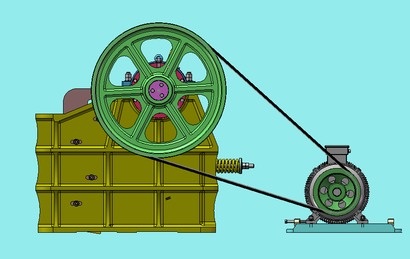 鄂式碎石机3D模型（2）